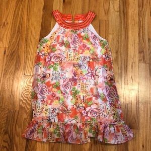 Orange and Pink Dress Girls 10-12